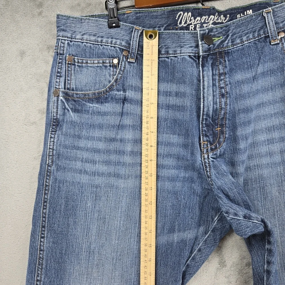Wrangler Retro Slim Straight Men's Size 40X31 Whisker Western Rodeo EUC